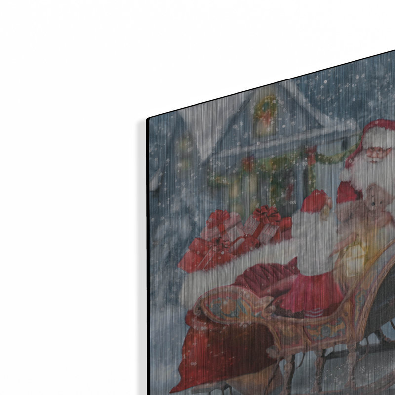 «Santa's Little Helper» par Bluebird Barn, art mural en métal, H 12 po x l 16 po