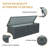 High - quality metal outdoor waterproof deck box. Extra - large dark - gray patio storage box with a locking design, durable and safe.