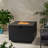 50,000 Outdoor Square Iron Fire Pit, Dark Grey, 33''X24'', Propane, No Assembly Needed 33''W X 24''H,