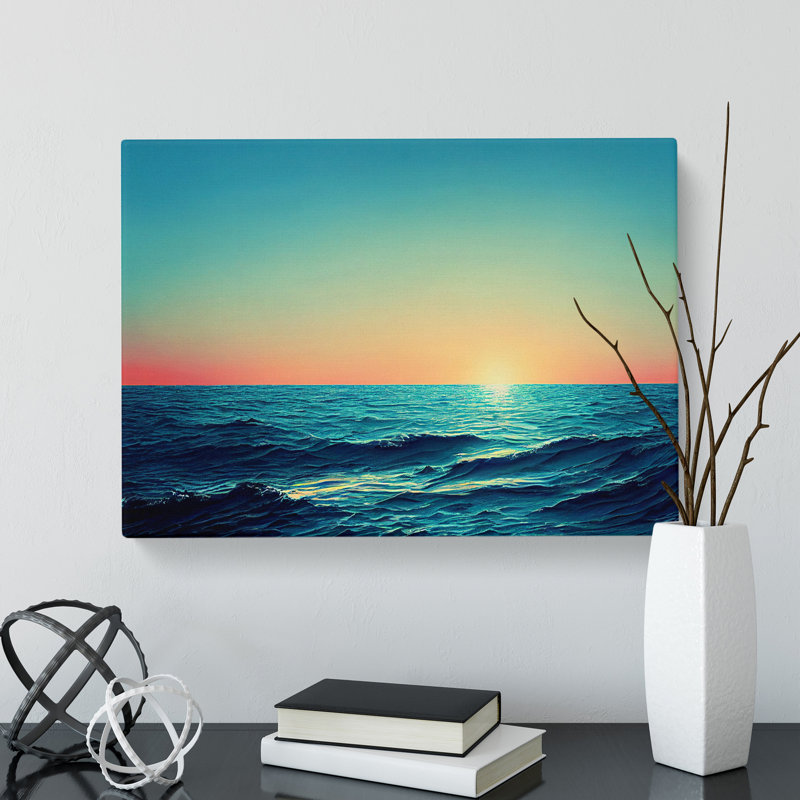 Ocean Sunset - Wrapped Canvas, 50cm H x 76cm W x 3cm D