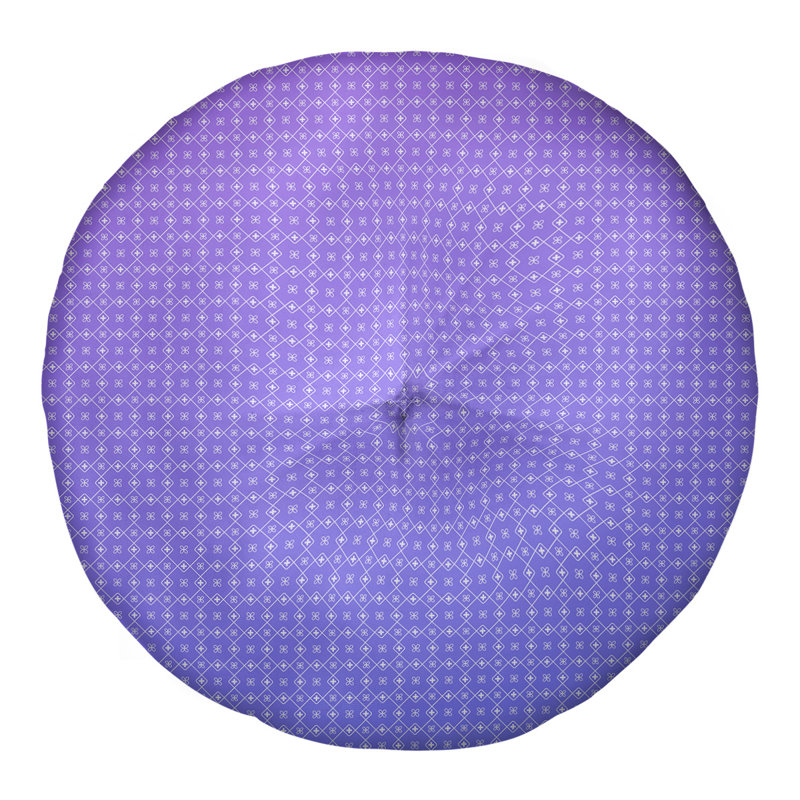 Coussin de sol Katelyn Elizabeth, 30 po x 30 po, Bleu / Mauve