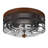 2-Light Farmhouse Hammer Glass Flush Ceiling Light