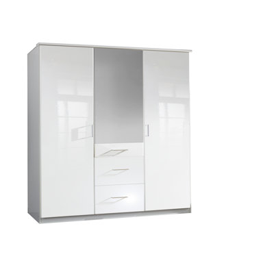 Helky 3 Door Manufactured Wood Wardrobe