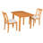 Nestle 3-Piece Drop Leaf Wood Dining Table Set with Extendable Table and Chairs for Small Space-135396629