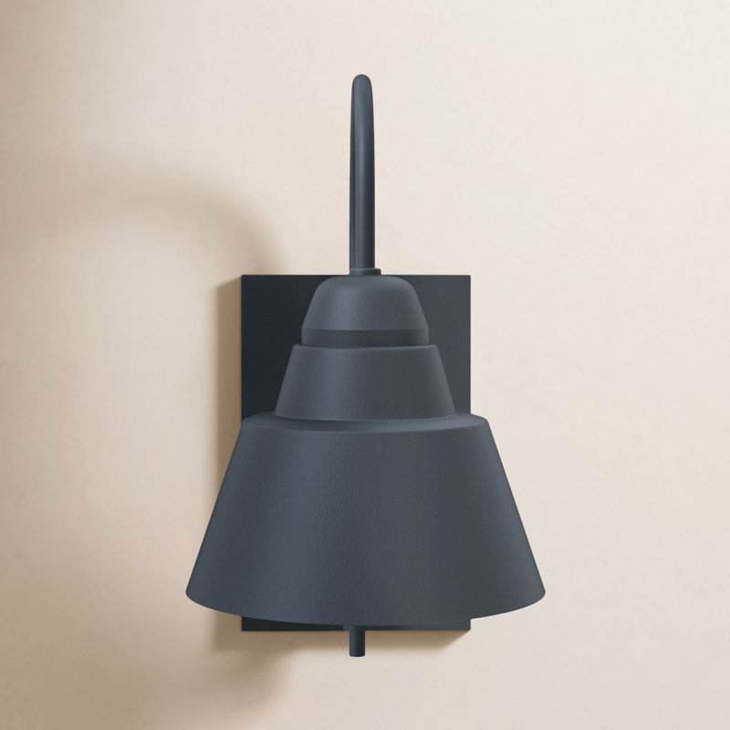 Luminaire de grange d'extérieur noir Dion, H 14,5 po x l 7,75 po x P 13 po