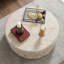 Table de salon Mid-Century ronde en faux pierre Mgo - beige, sans assemblage