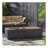 Outdoor 50,000 BTU Lightweight Concrete Rectangular Fire Pit Table with Storage, Dark Gray and Natural Brown  (Tank Cover not Included)