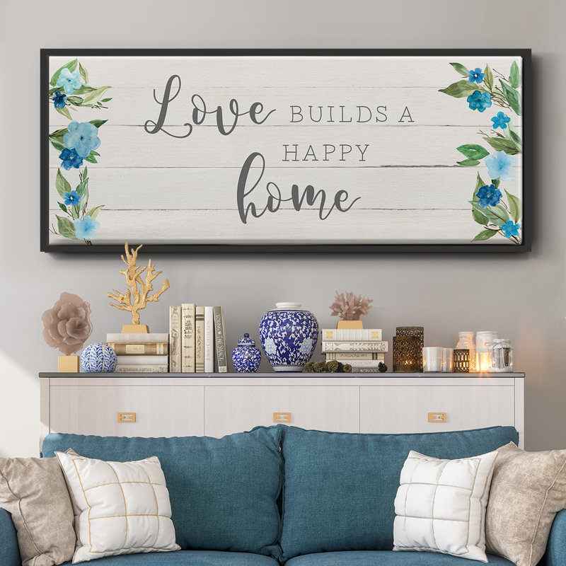 Love Love - toile encadrée, H 12 po x l 30 po