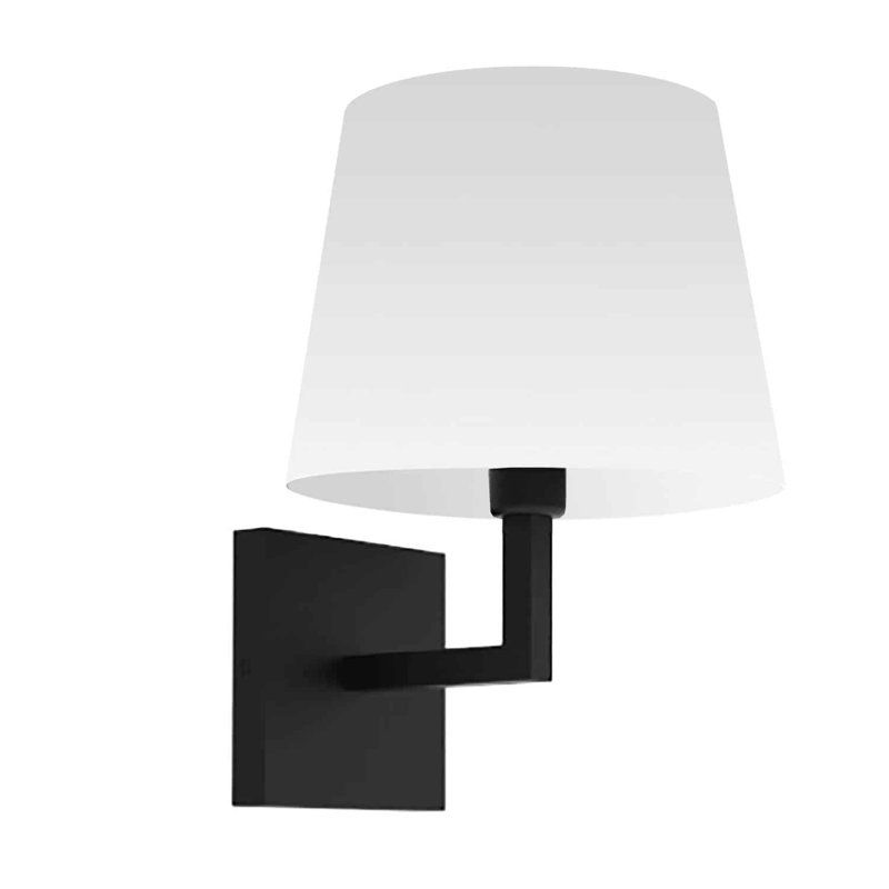 Applique murale articulée 1 lumière Vandemark, Blanc, Noir mat