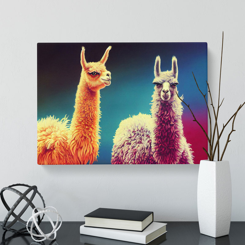 Epic Llamas - Wrapped Canvas, 35cm H x 50cm W x 3cm D