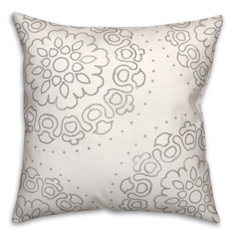 Housse et insert de coussin extérieur d'extérieur, Gris