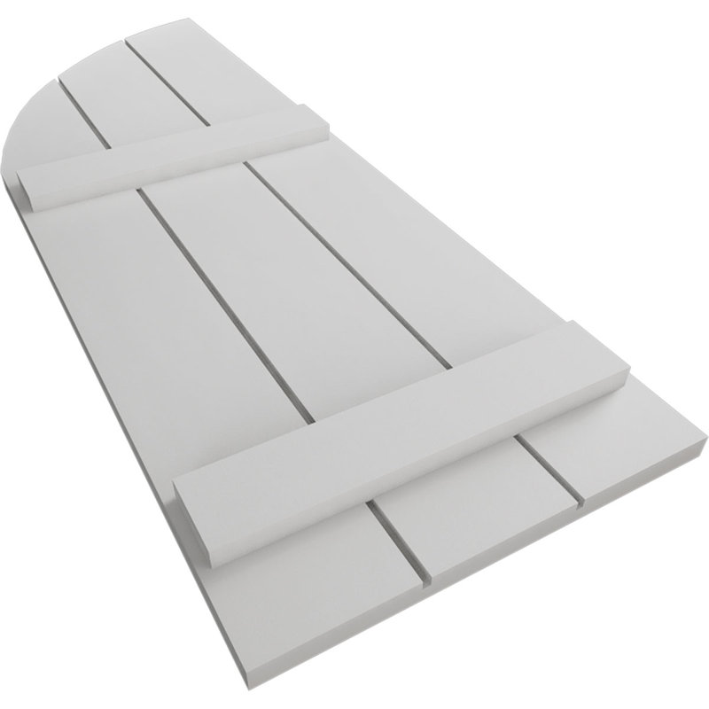 Timberthane à trois planches jointes avec niches en bois, Texture lisse / brun clair apprêté, 16", H 36 po x l 16,5 po