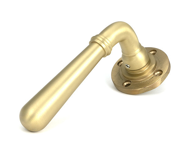 Newbury Interior Mortise Door Handle, Satin Brass
