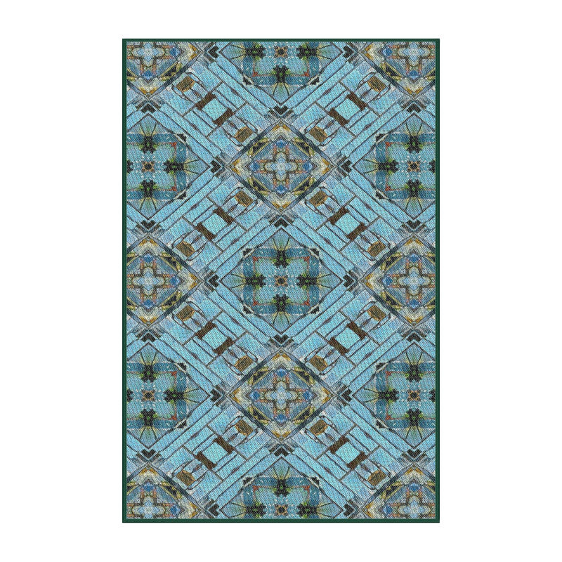 Tapis oriental bleu, Rectangle 4 pi x 6 pi