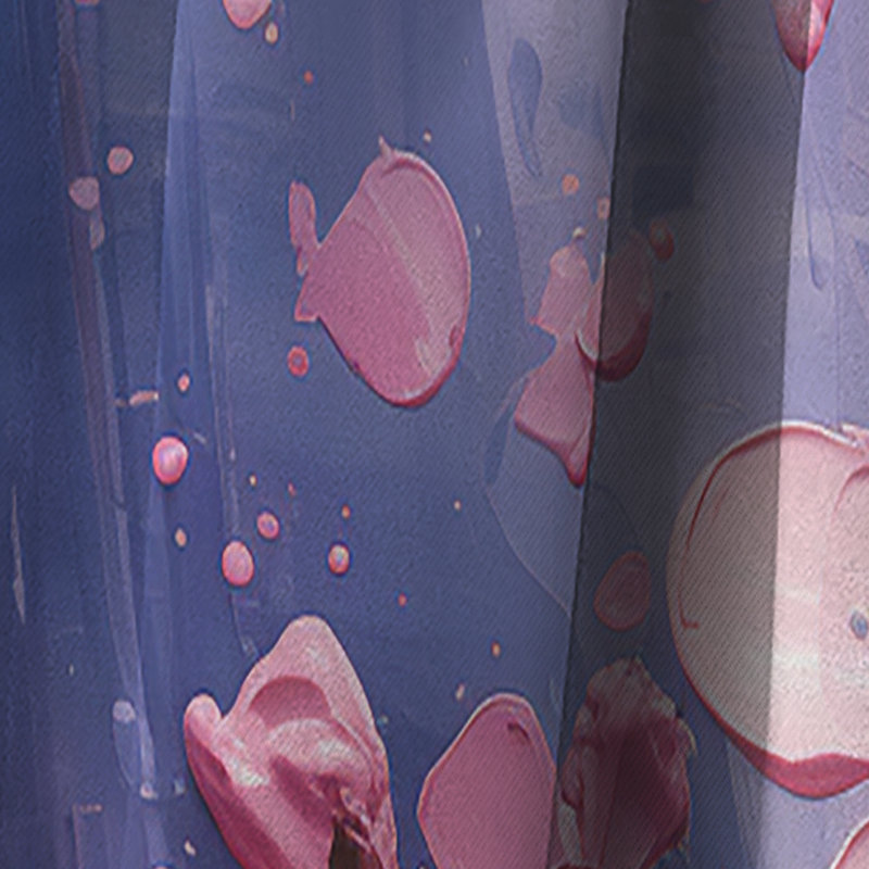 Bluebelle - Rideau Violets - Rideau occultant à motif floral - 1 panneau, L 52 po x L 108 po