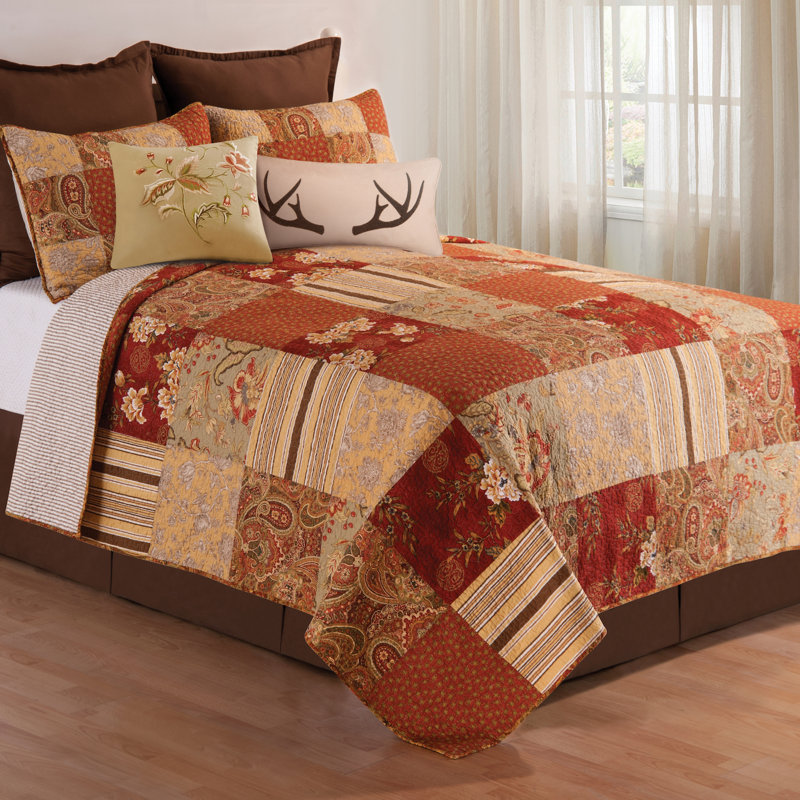 Ensemble de surfaces réversibles Golston, Courtepointe simple et 1 taie décorative