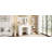 Vanity Desk with 11 Hollywood Bulbs & 7-Tier Storage Shelves , Makeup Vanity Desk with Power Outlet and 11 Drawers, 3 Color Lighting Modes, Dressing Table with Display Shelf Crystal Handles,White