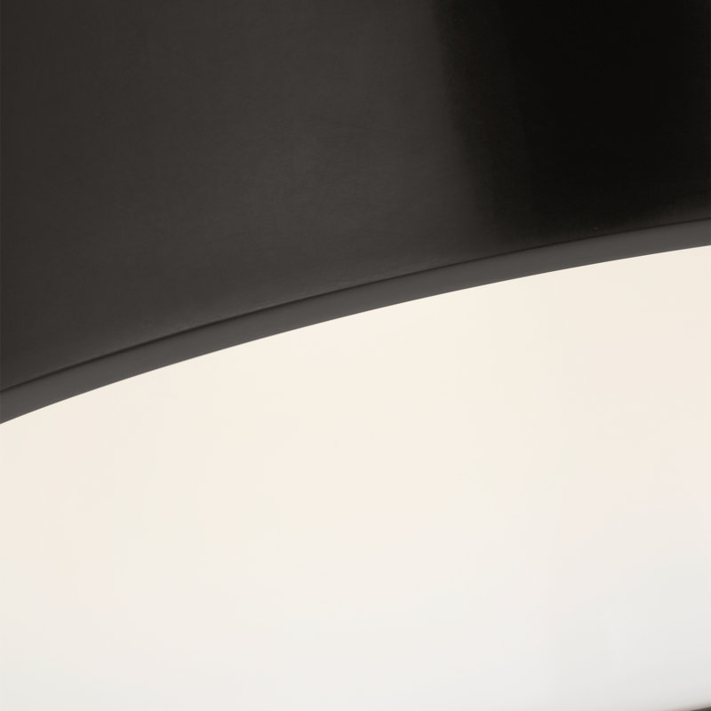 Dola 1 - Light LED Flush Mount, Bronze, 6" H x 13" W x 13" D, Clear/Bronze