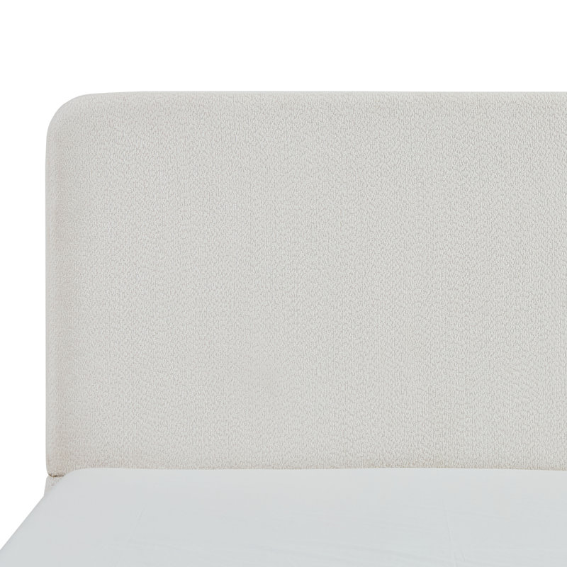 Canter Tall Headboard Upholstered Bed, Queen, White