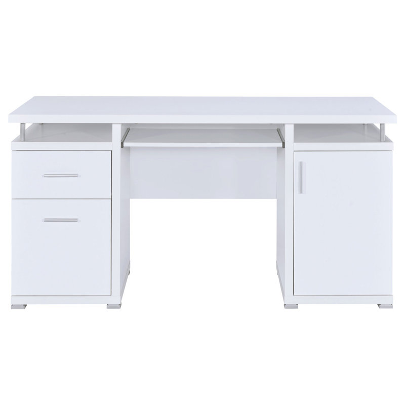 Bureau d'ordinateur avec 2 tiroirs et armoire Rochelle