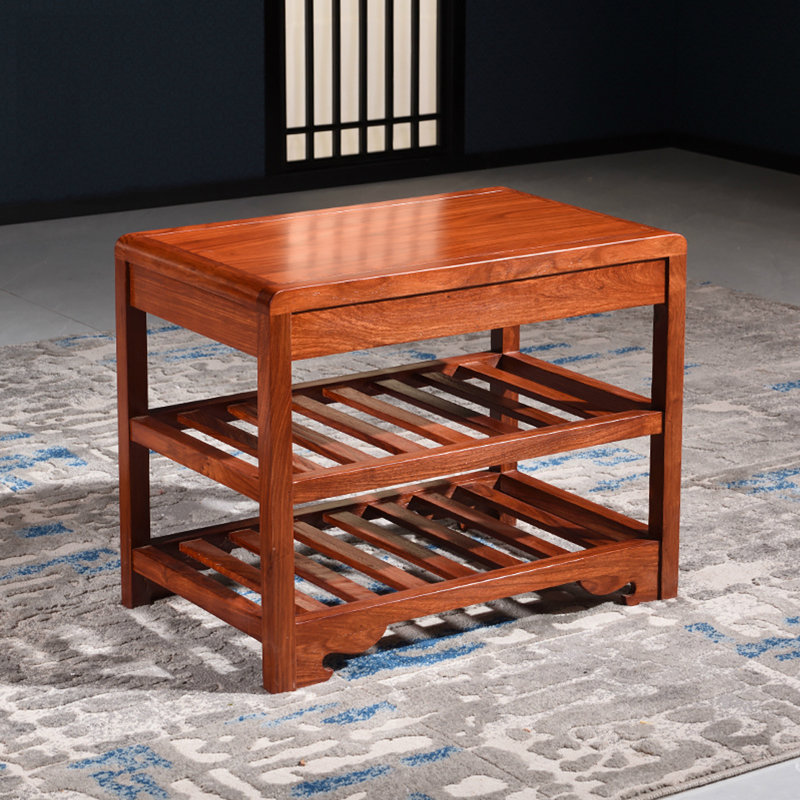 4 Pair Solid Wood Shoe Storage Cabinet