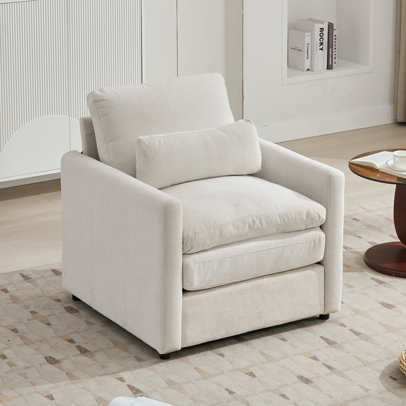 Fauteuil rembourré confortable 31,9 po, Beige