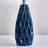 24.75" Modern Ceramic Table lamp, Blue Embossed Bedside Lamp Table Lamps for Living Room Bedroom