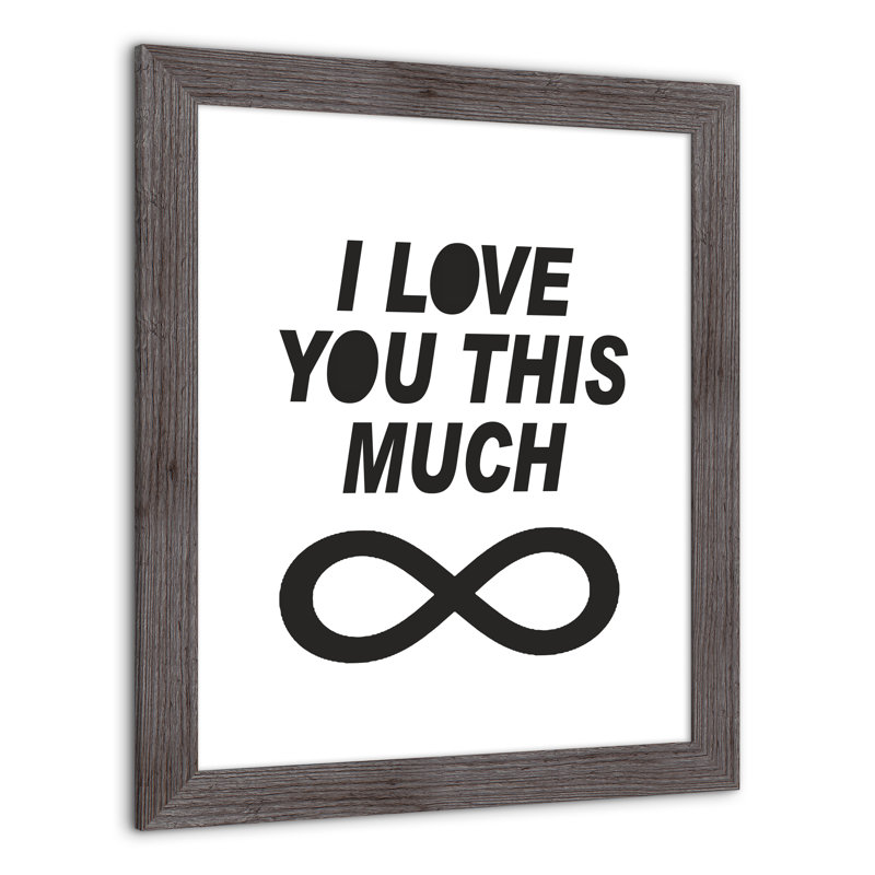 «Love this beaucoup mains», art encadré, H 24 po x l 20 po x P 0,75 po, Cadre gris