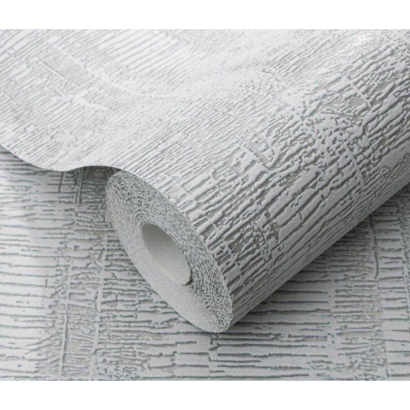Sculpted Bark Crosshatch Anthracite Wallpaper