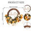 Couronne de soie artificielle rose, couronne de décoration de café pour porte murale de bureau extérieur