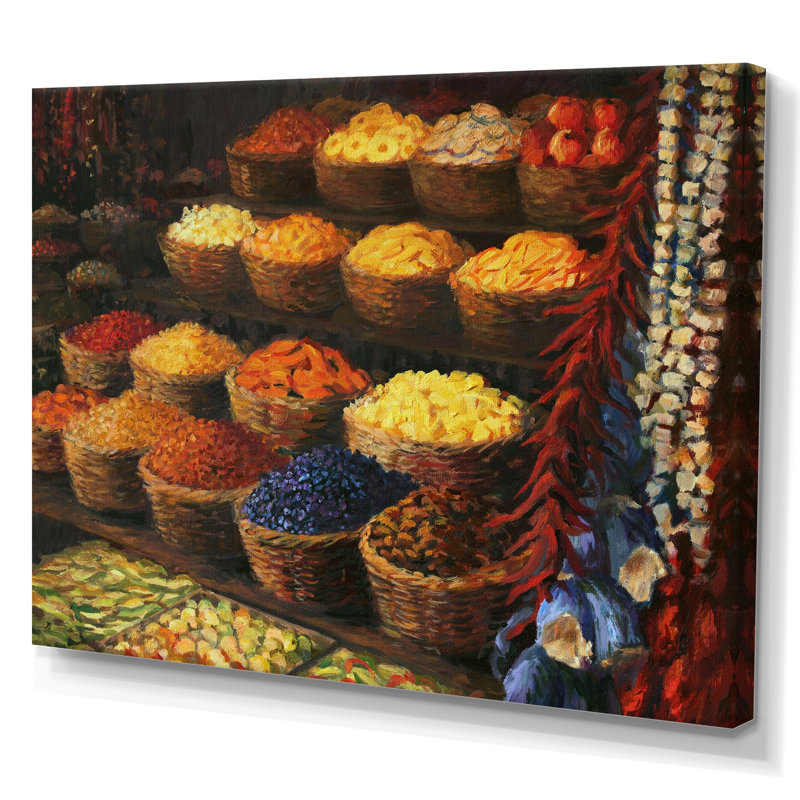 Palette de l'Orient - reproduction sur toile, H 16 po x l 32 po x P 1 po, Toile tendue