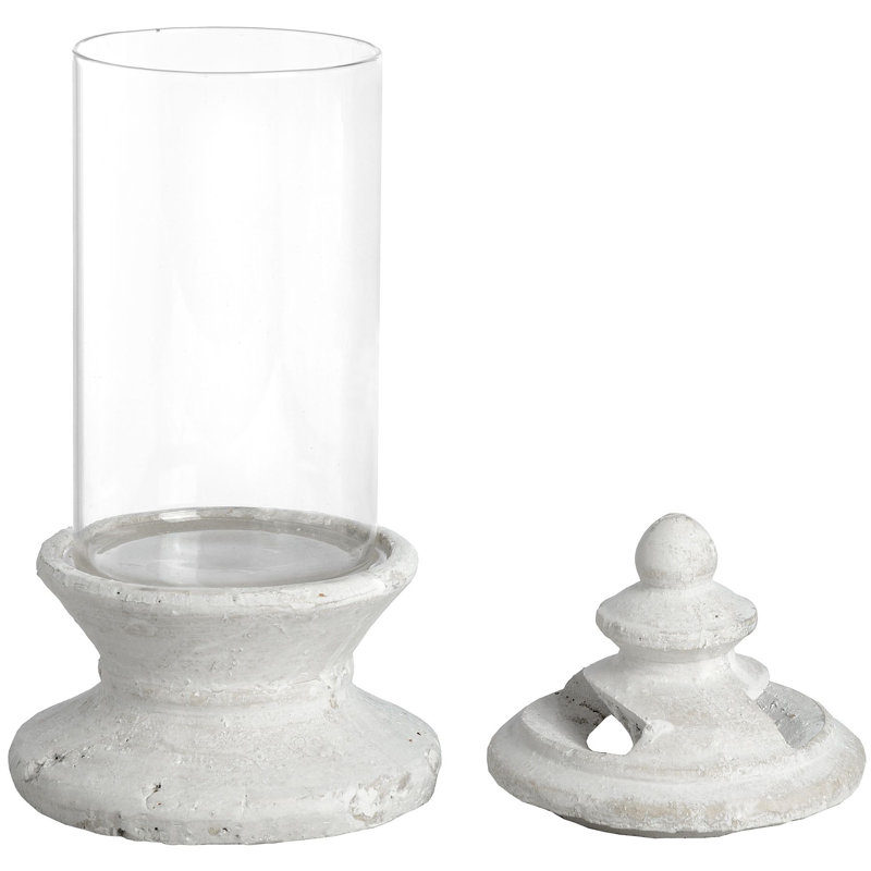 Tabletop Hurricane, 33cm H x 14cm W x 14cm D, White