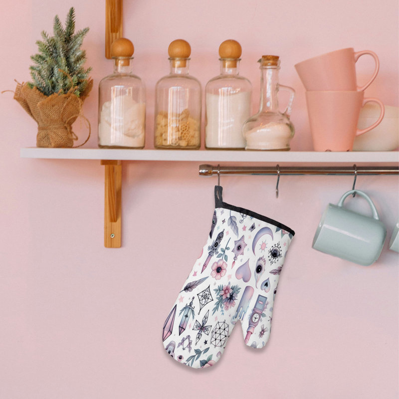 Soft Dark Oven Mitt Cotton Twill