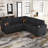 Penelopa 4-Seat Chenille Modular Sofa with Storage -260427074