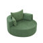 Fauteuil demi-tonneau pivotant à 360 °: 3 coussins amovibles, tissu chenille pour le salon / la chambre / le bureau / l'hôtel (vert)-109373158