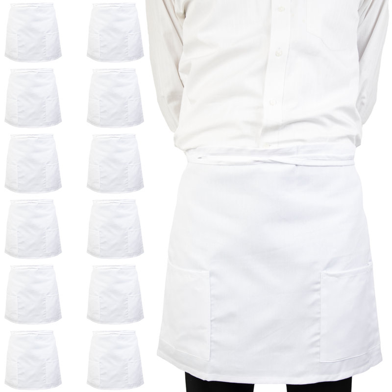 Striped Chef Apparel, White