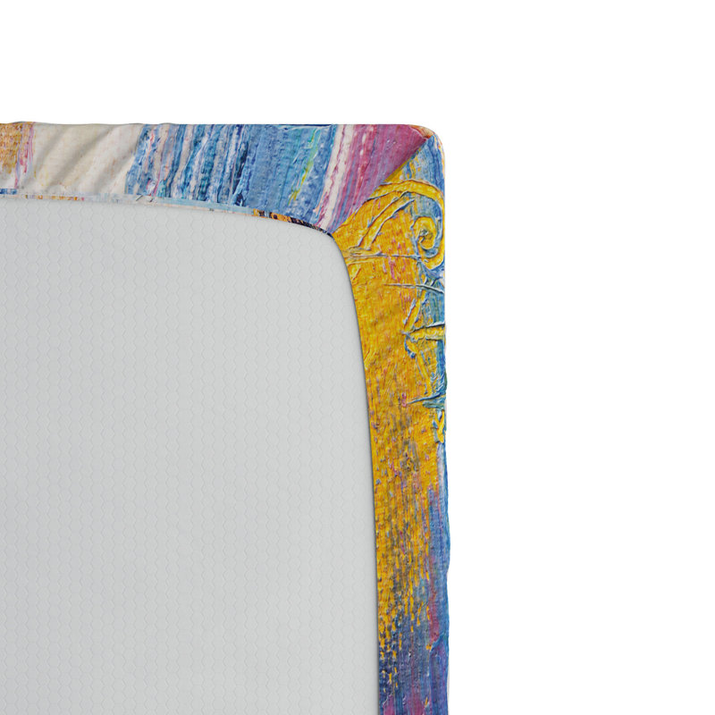 Microfiber Abstract Fitted Sheet, Twin Fitted Sheet