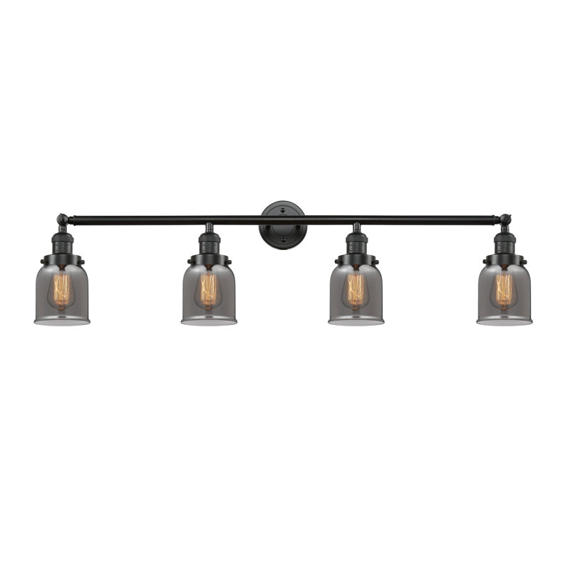 Bell - 4 Light 42" Bath Vanity Light - Oil Rubbed Bronze Finish - Light Smoke Shade, Oil Rubbed Bronze, Smoke