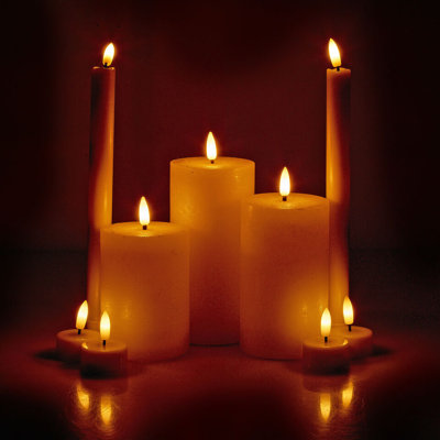 Anjani Unscented Flameless Pillar Candle