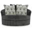 Chaise pivotante et demi en polyester de 56 pouces de largeur Biddeford-96679164