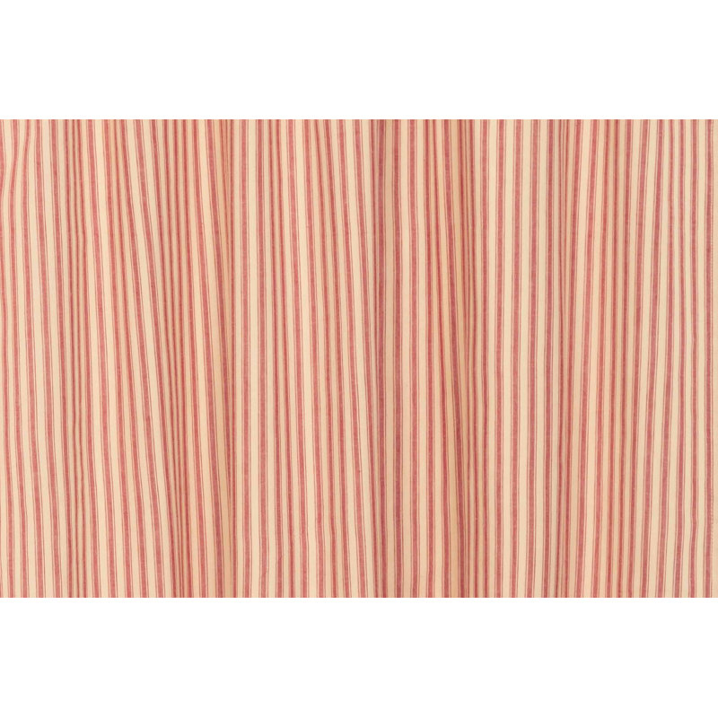 Sawyer Mill 100% Cotton Room Darkening Single Curtain Panel, Country Red/Dark Tan