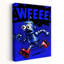 Roller Skating Robot Classic Energetic Playful Wall Art Print by ERM - Wrapped Canvas Print-1673101173