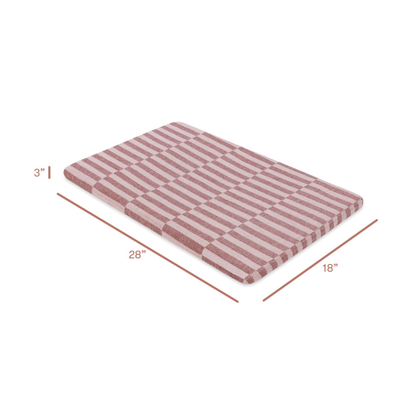 Cocoa Stripe Muslin All-Stages Bassinet Sheet, Maroon