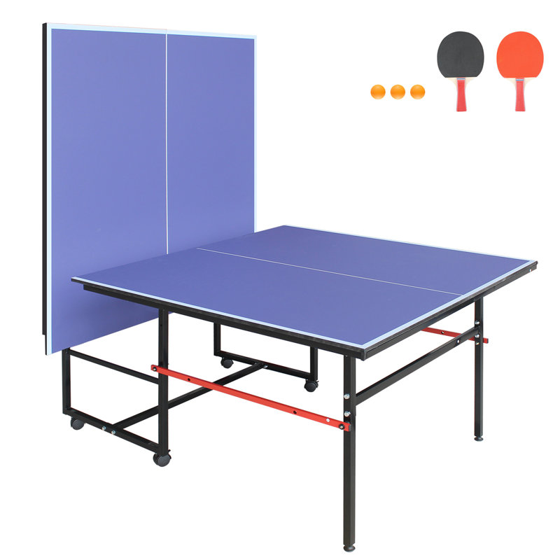 Ensemble de table de ping-pong de table de tennis de table pliable et portable de taille moyenne pour jeux d'intérieur avec filet