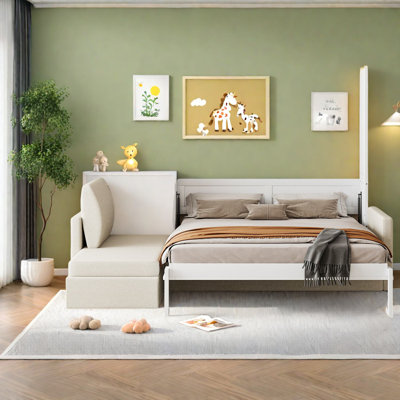 Grands lits multifonctionnels avec rangement, bois aggloméré, style moderne pour la maison