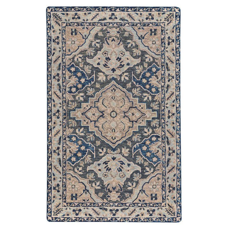 Hand Tufted Wool Oriental Indoor Rug, Rectangle 5' x 8'