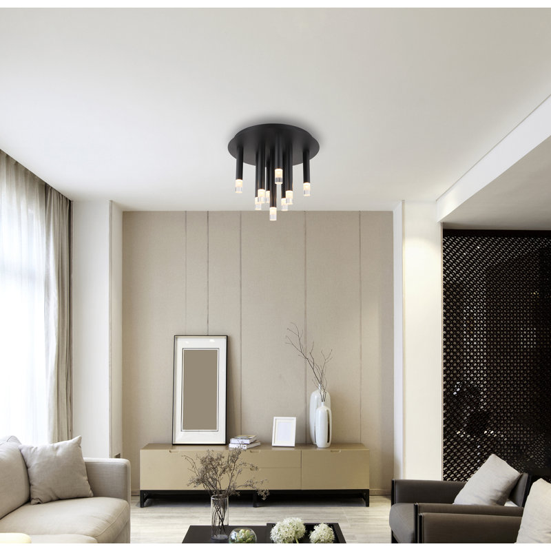Daviti Flush Mount, Matt black