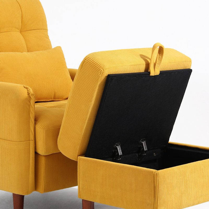 Upholstered Accent Chair, Orange