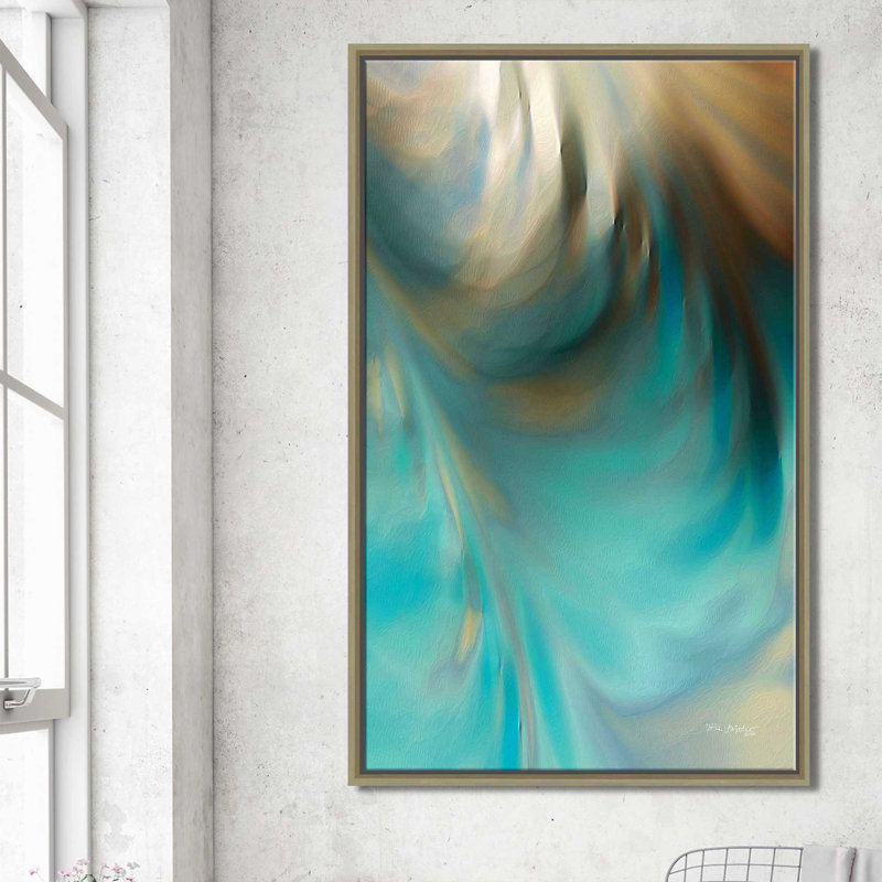 «Call To Me, Jeremiah 33: 3» par Mark Lawrence, reproduction d'art, Cadre flottant champagne, H 43,5 po x l 27,5 po x P 2 po