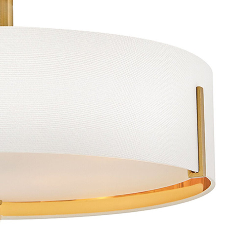 Hinkley Halle Semi Flush Mount, Lacquered Brass